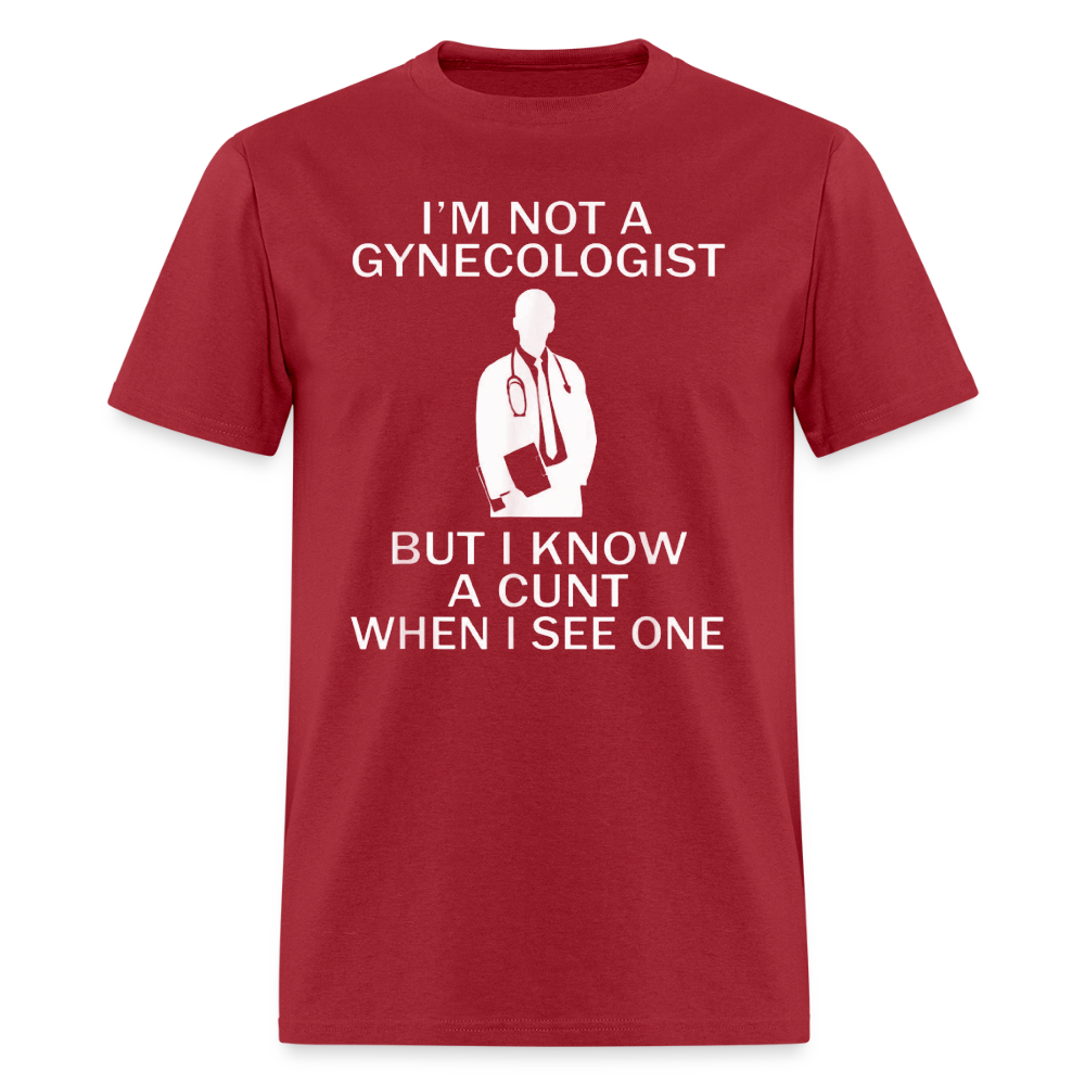 Not a Gynecologist - dark red