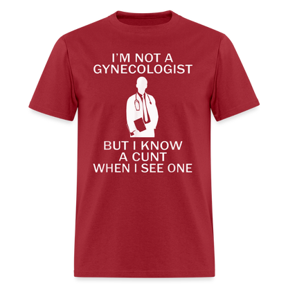 Not a Gynecologist - dark red