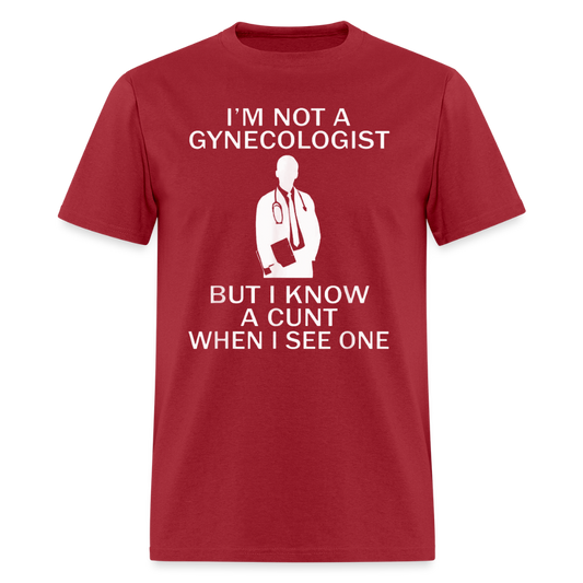 Not a Gynecologist - dark red